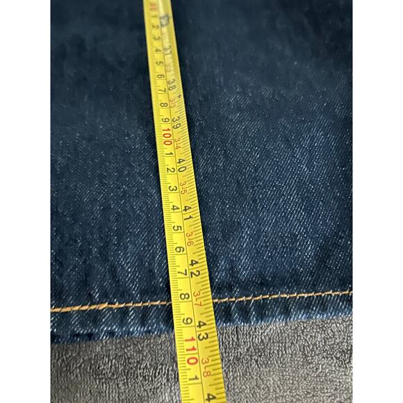 Lee Relaxed Fit Straight Leg Jeans Mens 38x32 Blue Stretch Denim Dark Wash New - Picture 10 of 10